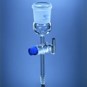 Blueron Adapter, Socket, with Glass stopcock