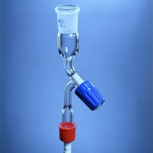 Blueron Adapter, socket with PTFE needle valve stopcock