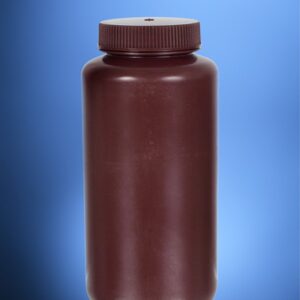 Blueron Amber Plastic Reagent Bottles Wide Mouth