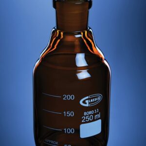 Blueron Amber Reagent Bottle – Narrow Mouth, Borosilicate Glass | ASTM ISO 4796-2