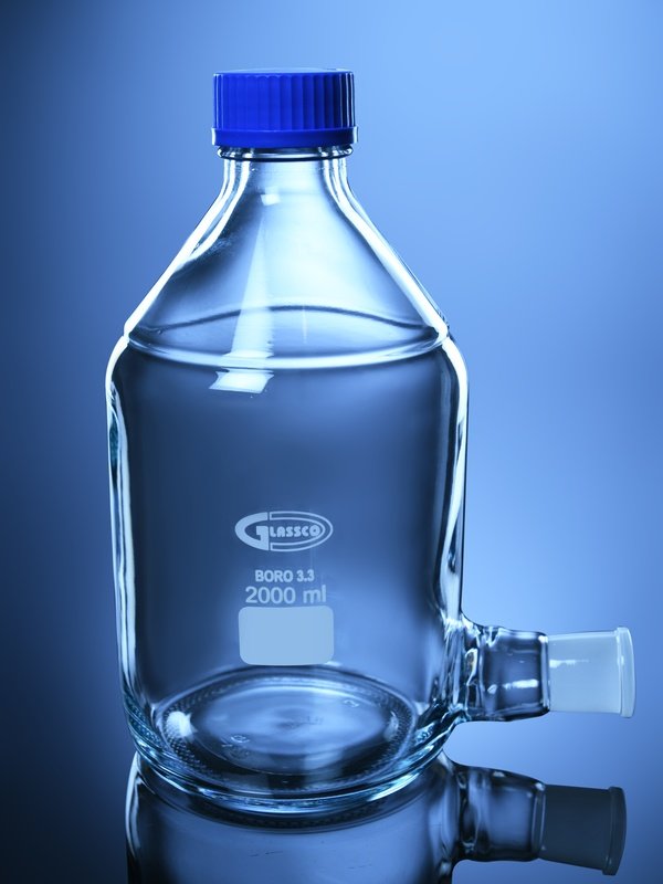 Blueron Bottle, Aspirator, with GL 45 Cap with socket New