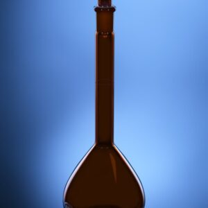 Blueron Class A Volumetric Flask with glass Stopper, QR Coded Individual Work Certificate, ISO