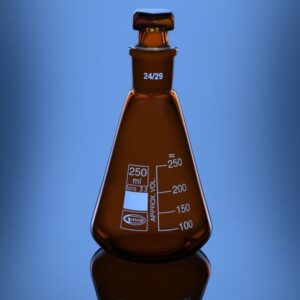Blueron Erlenmeyer Conical Flask Narrow Mouth with hollow glass stopper