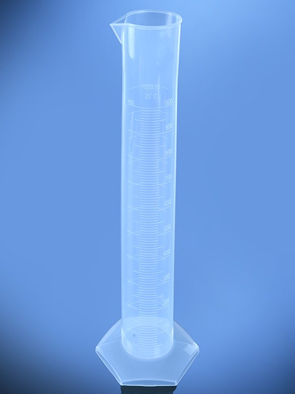 Blueron Plastic Measuring Cylinder with Hex Base