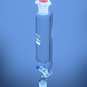 Blueron Pressure Equalizing Funnels, Cylindrical, Solid Glass Stopcock, DIN/ISO