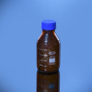 Blueron Safety-Coated Media Bottle with screw neck, Amber