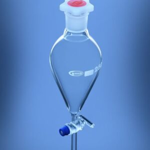 Blueron Separating Funnel Pear (ISO Shape), Solid Glass Stopcock, ISO