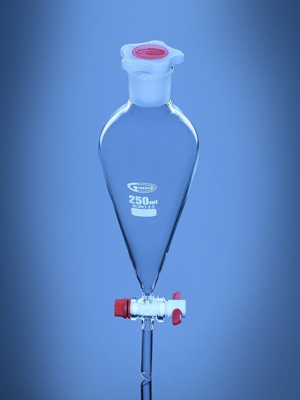 Blueron Separating Funnel, with PTFE Key Stopcock, ASTM