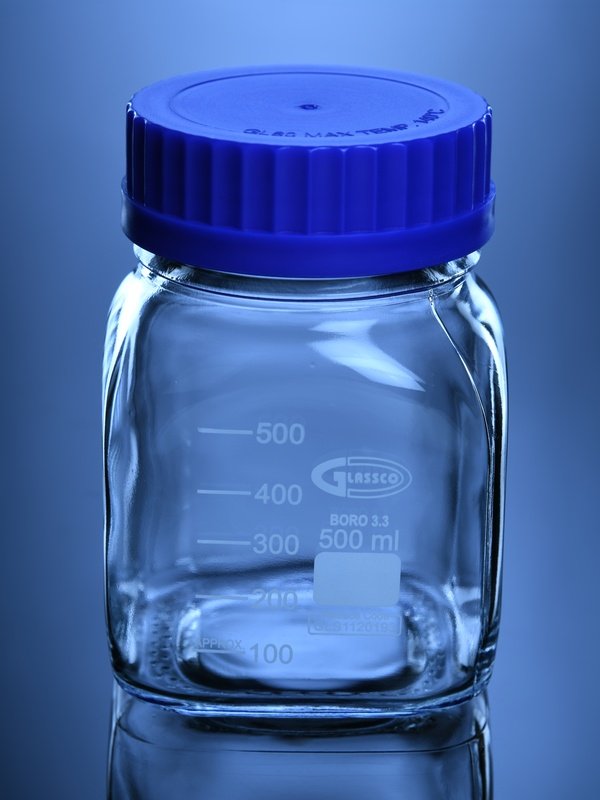 Blueron Square Type, Reagent bottle Wide Mouth, Graduated, GL-80