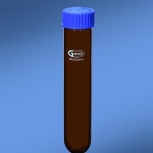 Blueron Tubes, Amber Culture Media, Round Bottom