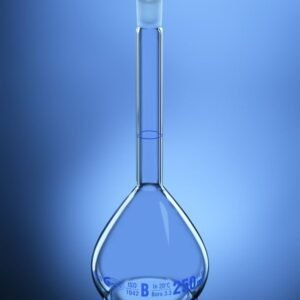 Blueron Volumetric Flasks, Clear Glass, Class-B, With PE Stopper, ISO